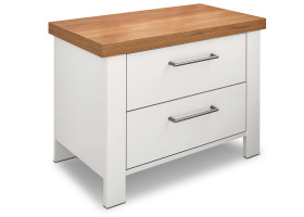 Nachtkommode LIV´IN ASMARA in weiss, Mauvella Oak Dekor