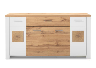 Sideboard LIV´IN MATERA in weiß, Altholz Nachbildung, Hirnholz Nachbildung