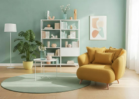 Love-Seat LIV´IN PATRAS in gelb