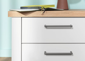 Nachtkommode LIV´IN ASMARA in weiss, Mauvella Oak Dekor