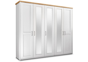 Kleiderschrank LIV´IN ASMARA in weiss, Mauvella Oak Dekor