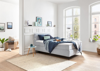 Boxspringbett LIV´IN MILANO in pastel blue