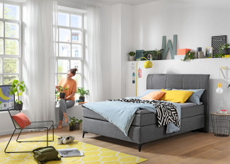 Boxspringbett LIV´IN MILANO in darkgrey