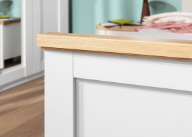 Bett LIV´IN ASMARA in weiss, Mauvella Oak Dekor