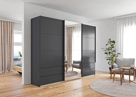 Schwebetürenschrank LIV´IN TALARA in grau metallic