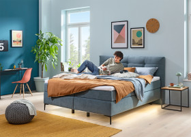Boxspringbett LIV´IN MILANO in azur